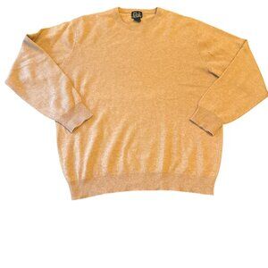 Jos. A. Bank Mens L Camel Crewneck Sweater 100% Cashmere